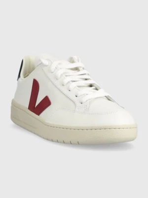 Veja sneakersy skórzane V-12 kolor biały XD0201955