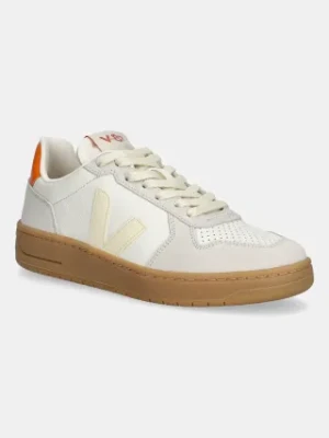 Veja sneakersy skórzane V-82 damskie kolor beżowy VE3320758A