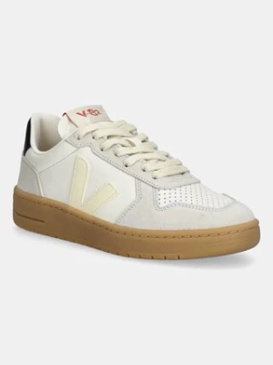 Veja sneakersy skórzane V-82 damskie kolor beżowy VE3320759A