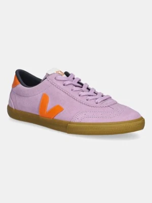Veja sneakersy skórzane Volley damskie kolor fioletowy VO0320887A