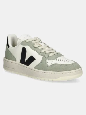 Veja sneakersy VI0220500A V-10 LEATHER damskie kolor zielony VI0220500A