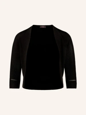 Vera Mont Dzianinowe Bolerko Z Rękawami 3/4 Z Błyszczącą Przędzą schwarz