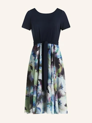 Vera Mont Sukienka Koktajlowa Z Mieszanki Materiałów blau