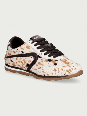 Verbenas JAMAICA ANIMALIER sneakersy damskie skórzane beżowy