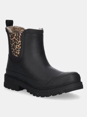 Verbenas kalosze LUA MATE ANIMAL FUR damskie kolor czarny 9302180944