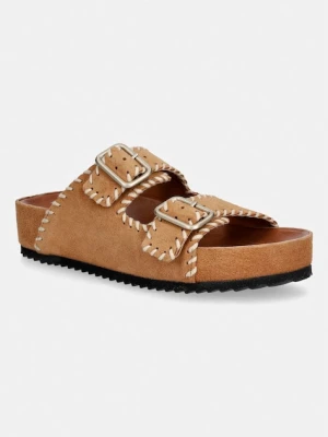 Verbenas klapki damskie zamszowe ELENA SERRAJE PASADO