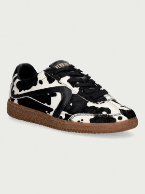 Verbenas SIMONA ANIMALIER sneakersy damskie skórzane beżowy