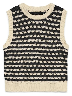 Vero Moda Bezrękawnik w kolorze czarno-beżowym rozmiar: M
