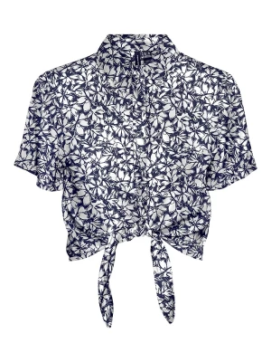 Vero Moda Bluzka "Menny" w kolorze granatowo-białym rozmiar: XL