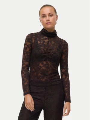 Vero Moda Bluzka Neline 10335562 Brązowy Slim Fit
