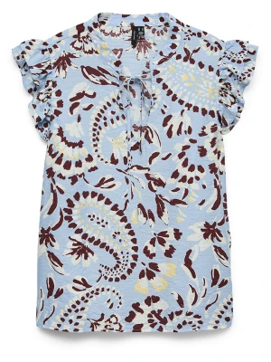 Vero Moda Bluzka w kolorze błękitno-brązowym rozmiar: XL