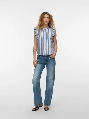 Vero Moda Bluzka w kolorze niebiesko-białym rozmiar: S