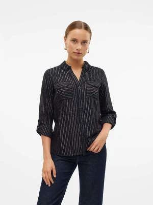 Vero Moda Bluzka w kolorze srebrno-czarnym rozmiar: XS