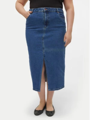 Vero Moda Curve Spódnica jeansowa Veri 10308406 Niebieski Regular Fit