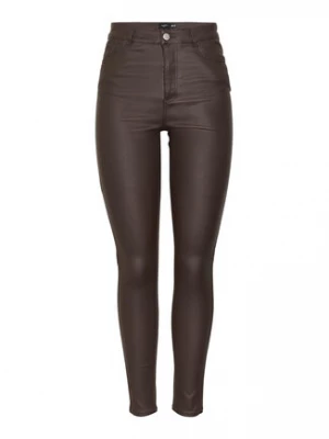 Vero Moda Curve Spodnie materiałowe Sophia 10281185 Brązowy Skinny Fit