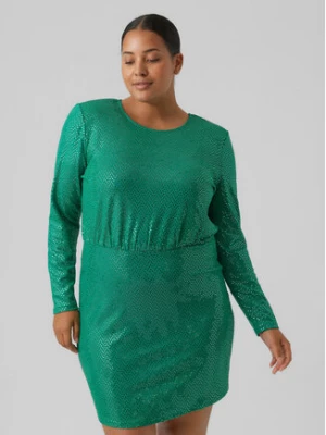 Vero Moda Curve Sukienka koktajlowa Kalla 1027822 Zielony Regular Fit