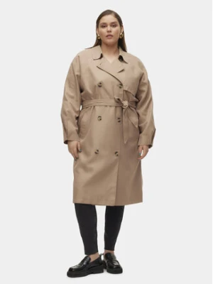 Vero Moda Curve Trencz Doreen 10307261 Beżowy Regular Fit