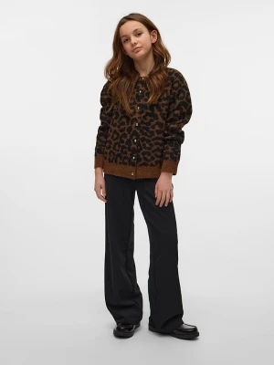 Vero Moda Girl Kardigan "Newcai" w kolorze czarno-brązowym rozmiar: 158/164