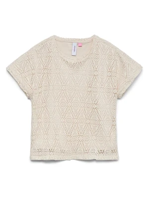 Vero Moda Girl Koszulka "Maya" w kolorze beżowym rozmiar: 134/140
