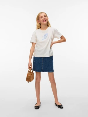 Vero Moda Girl Koszulka "Palma" w kolorze kremowym rozmiar: 158/164