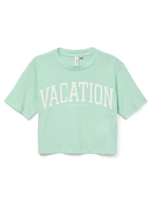 Vero Moda Girl Koszulka "Sia" w kolorze jasnozielonym rozmiar: 134/140