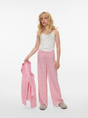 Vero Moda Girl Spodnie "Annie" w kolorze różowo-białym rozmiar: 134