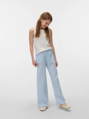 Vero Moda Girl Spodnie "Natali" w kolorze błękitnym rozmiar: 140
