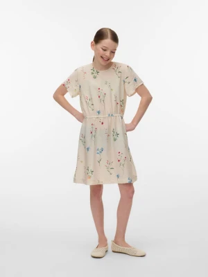 Vero Moda Girl Sukienka "Josie" w kolorze beżowym rozmiar: 164