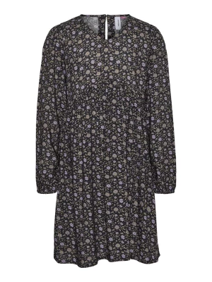 Vero Moda Girl Sukienka "Paisley" w kolorze czarno-fioletowym rozmiar: 116