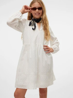 Vero Moda Girl Sukienka "Trine" w kolorze białym rozmiar: 164