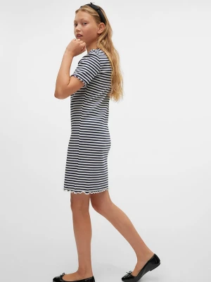 Vero Moda Girl Sukienka "Vio" w kolorze granatowo-białym rozmiar: 134