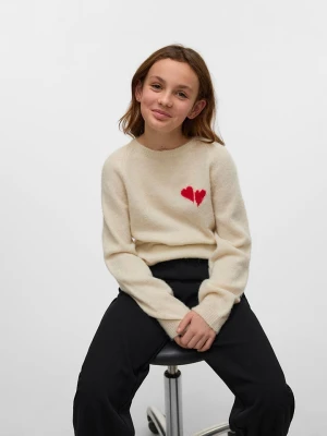 Vero Moda Girl Sweter "Bam" w kolorze czerwono-kremowym rozmiar: 146/152