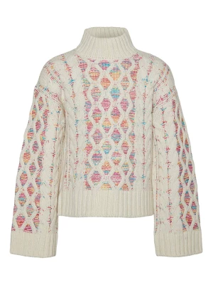 Vero Moda Girl Sweter "Danerys" w kolorze kremowym rozmiar: 122/128