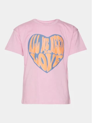 Vero Moda Girl T-Shirt Love Kelly 10303731 Różowy Regular Fit