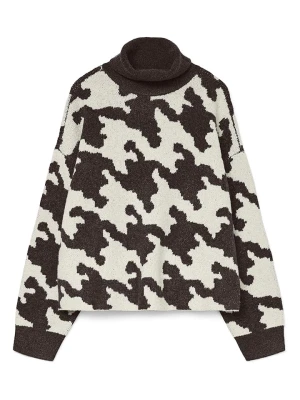 Vero Moda Golf w kolorze kremowo-ciemnobrązowym rozmiar: S