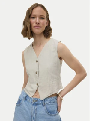 Vero Moda Kamizelka Caia 10333795 Beżowy Regular Fit