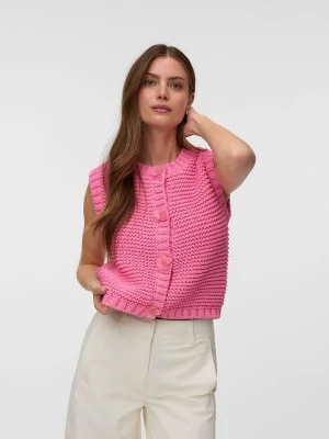 Vero Moda Kamizelka dzianinowa w kolorze różowym rozmiar: XS