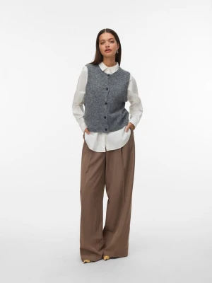 Vero Moda Kamizelka dzianinowa w kolorze szarym rozmiar: M