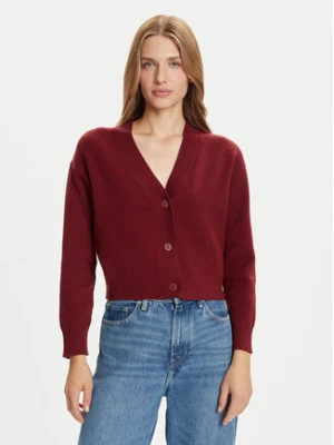 Vero Moda Kardigan Gold Art 10332210 Bordowy Regular Fit