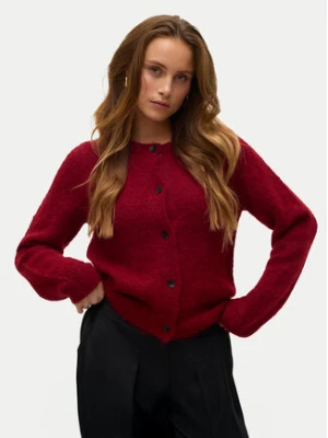 Vero Moda Kardigan Novah 10320496 Czerwony Regular Fit