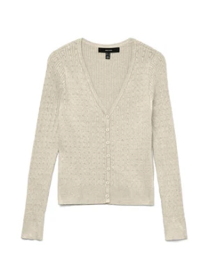 Vero Moda Kardigan Silje 10340553 Beżowy Regular Fit