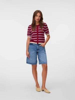 Vero Moda Kardigan w kolorze bordowo-fioletowo-kremowym rozmiar: XL