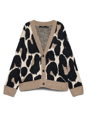 Vero Moda Kardigan w kolorze kremowo-beżowo-czarnym rozmiar: M