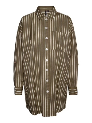 Vero Moda Koszula "Ilisa" w kolorze oliwkowo-białym rozmiar: XS