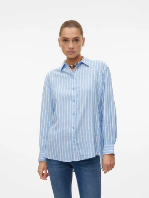 Vero Moda Koszula "Linn" w kolorze błękitno-kremowym rozmiar: L