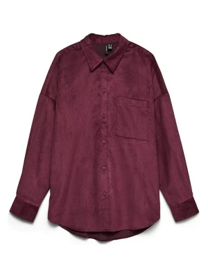 Vero Moda Koszula sztruksowa w kolorze bordowym rozmiar: XS