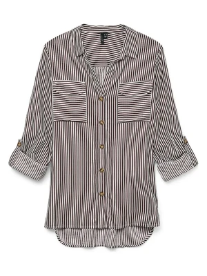 Vero Moda Koszula w kolorze bordowo-białym rozmiar: XS