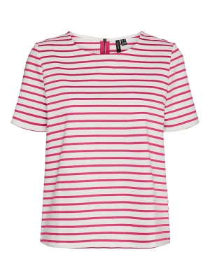 Vero Moda Koszulka "Abby" w kolorze kremowo-różowym rozmiar: XS