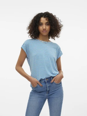 Vero Moda Koszulka "Ava" w kolorze kremowo-błękitnym rozmiar: M