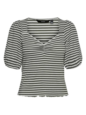 Vero Moda Koszulka "Gabi" w kolorze szaro-białym rozmiar: XS